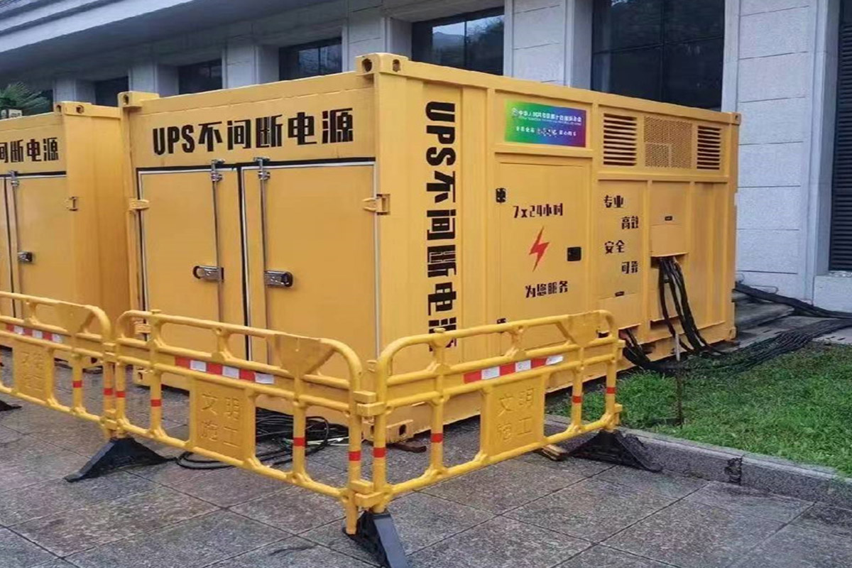 安阳发电机租赁施工现场