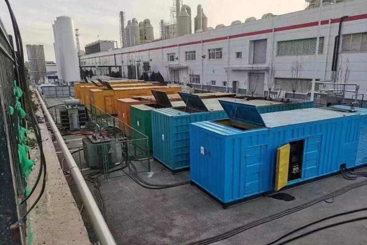 安阳发电机租赁施工现场