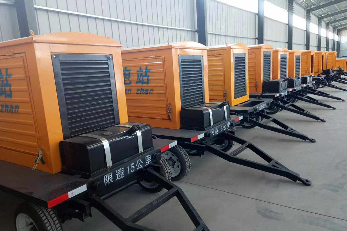 安阳发电机租赁施工现场